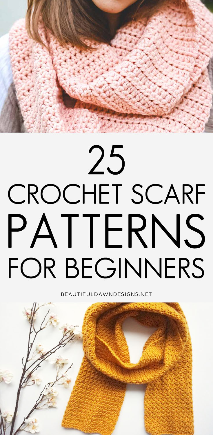 25 Crochet Scarf Patterns for Beginners