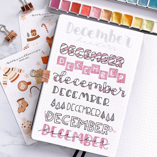 35 Stunning Bullet Journal Header and Title Ideas Beautiful Dawn Designs
