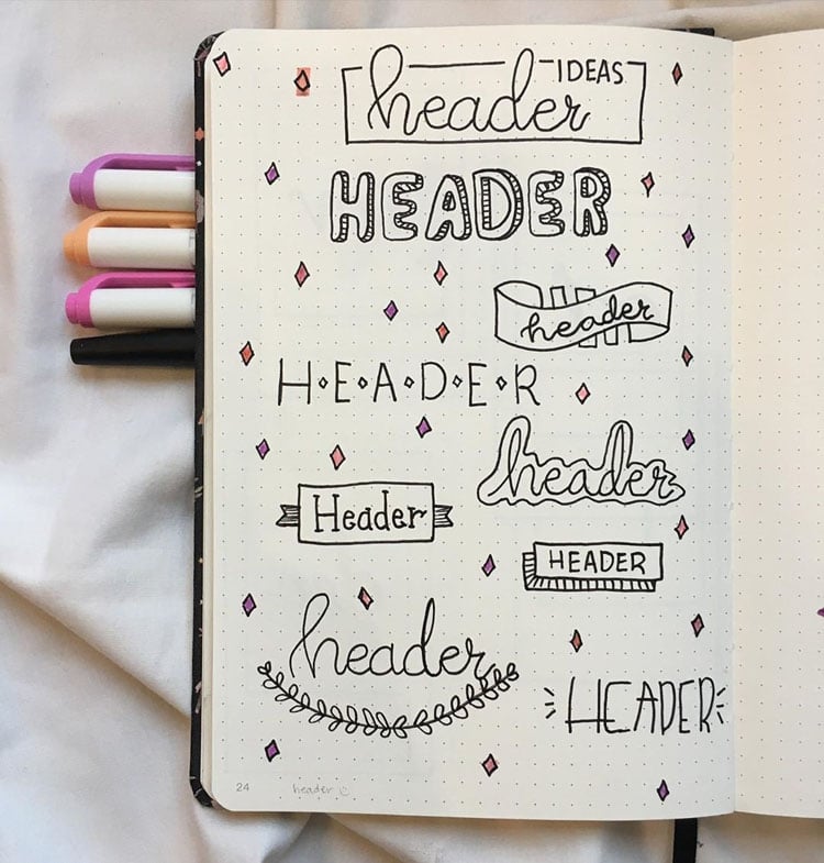 35 Stunning Bullet Journal Header And Title Ideas Beautiful Dawn Designs