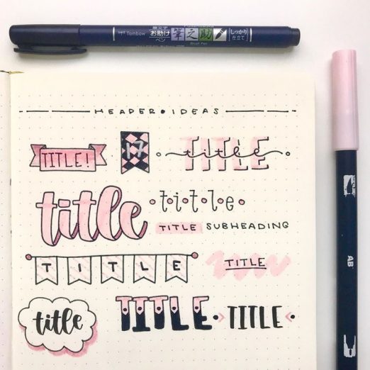 35 Stunning Bullet Journal Header And Title Ideas Beautiful Dawn Designs