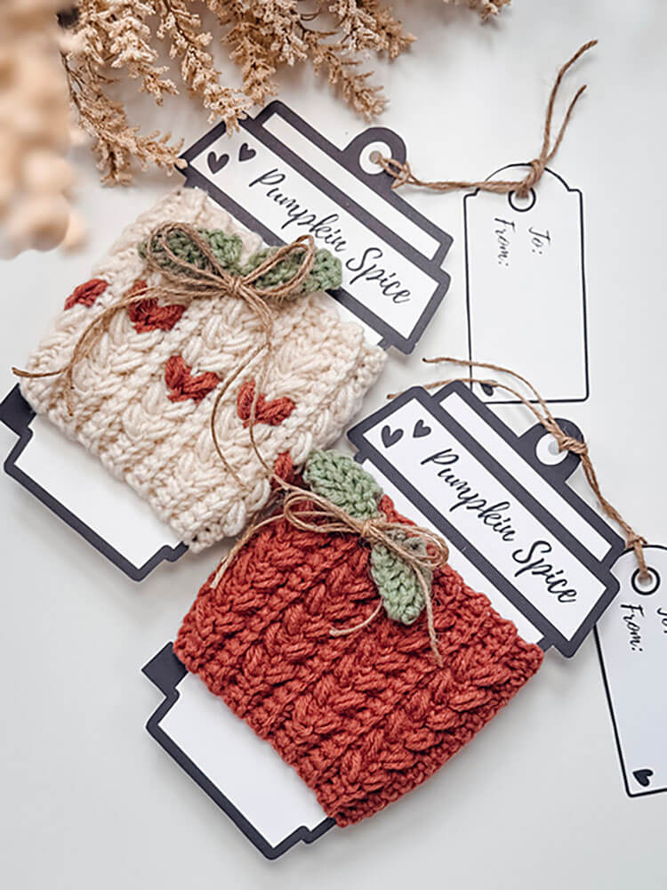 Wheat Stitch™ Pumpkin Cup Cozy