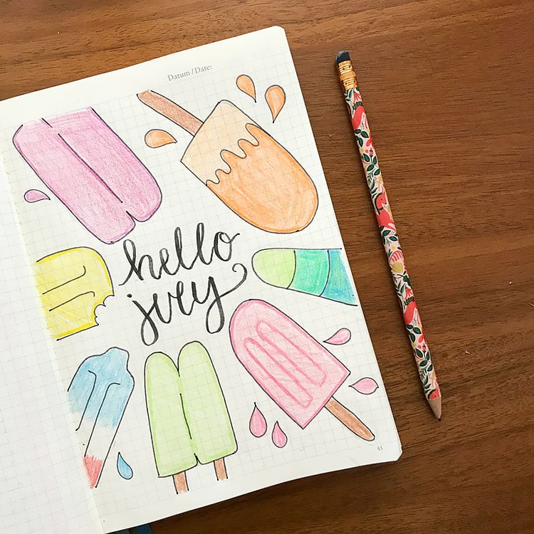 28+ Bullet Journal Cover Page Ideas for July - Beautiful Dawn Designs