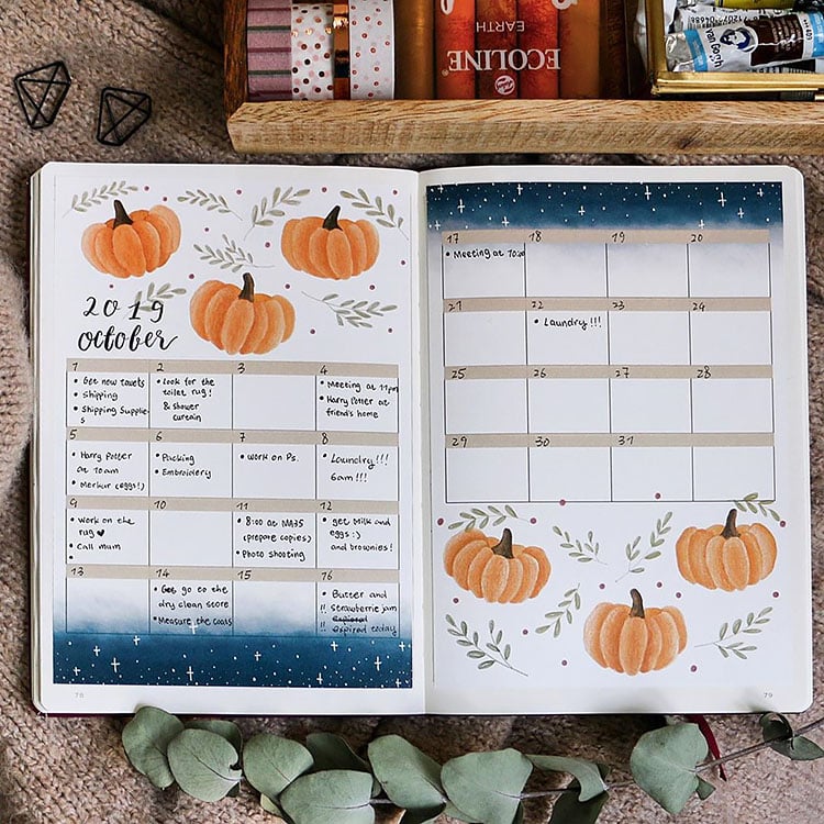 21 October Bullet Journal Ideas for 2024 (NonHalloween) Beautiful