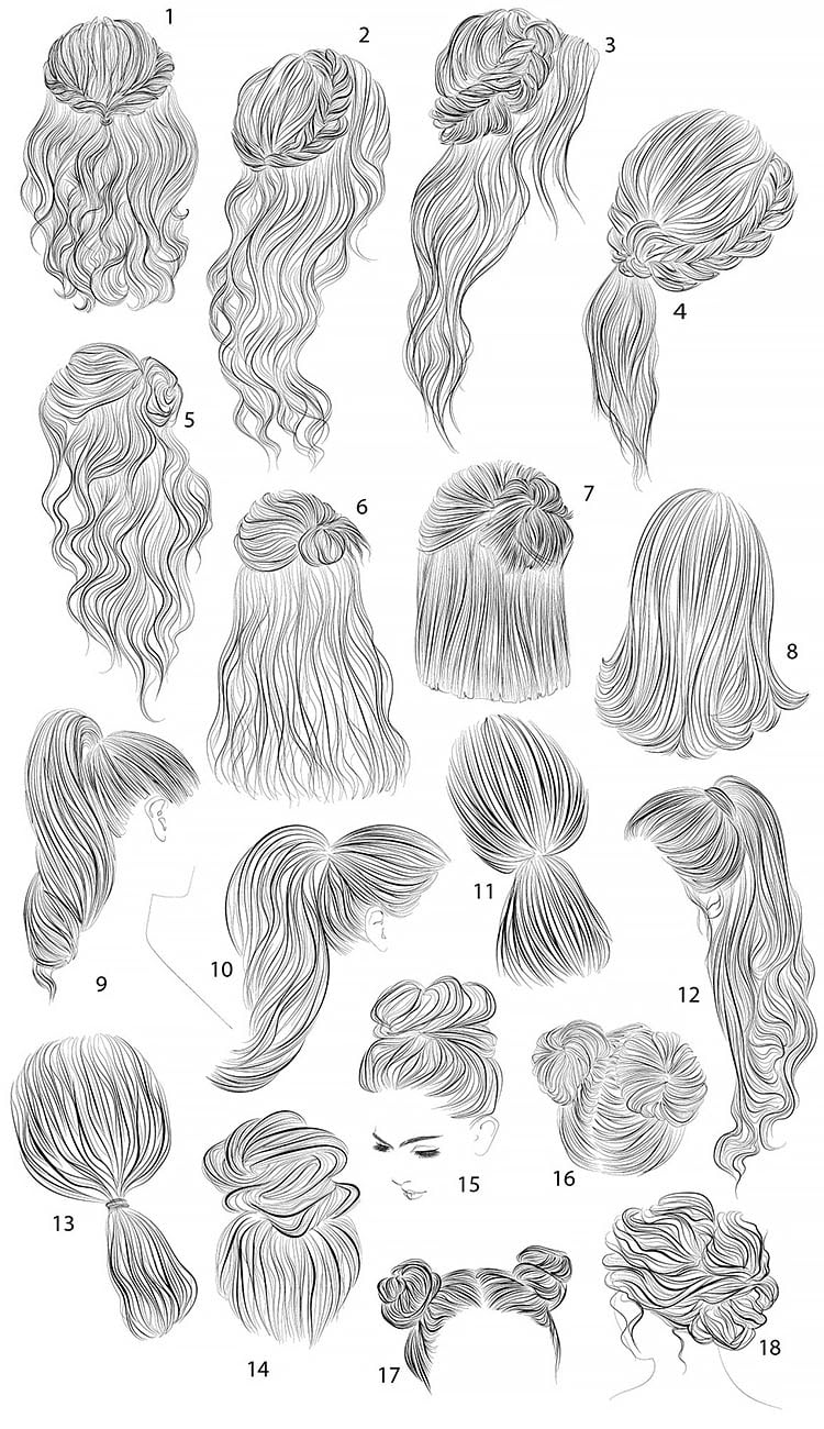 30 Girl Hair Drawing Ideas And References Beautiful Dawn Designs 