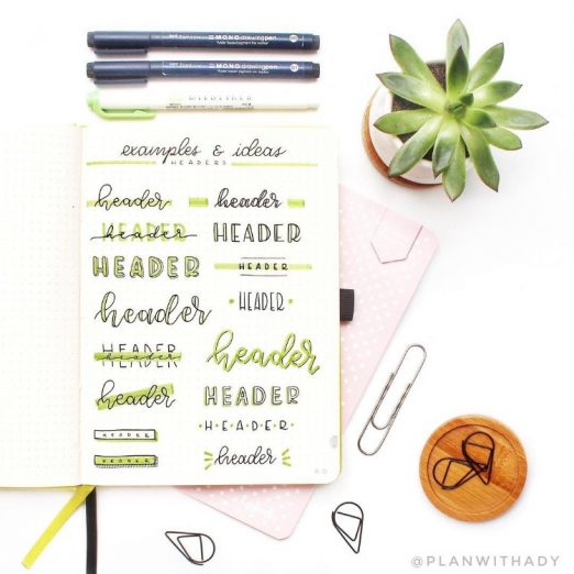 35 Stunning Bullet Journal Header and Title Ideas Beautiful Dawn Designs