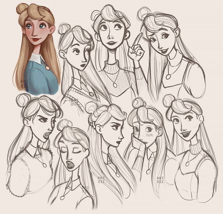 Cartoon Character Facial Expression Drawings Beautiful Dawn Designs