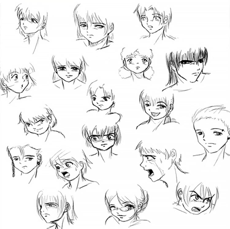 face expressions drawings