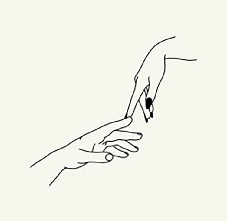 FINGERS TOUCHING DRAWING