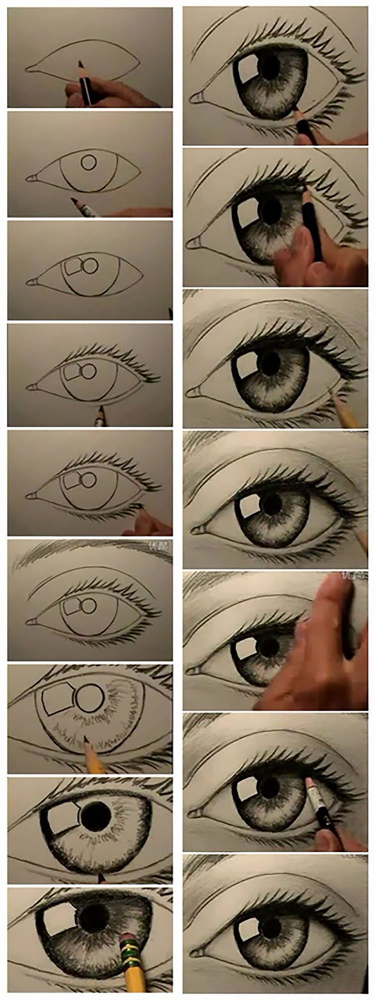 STEP-BY-STEP EYES DRAWING TUTORIAL