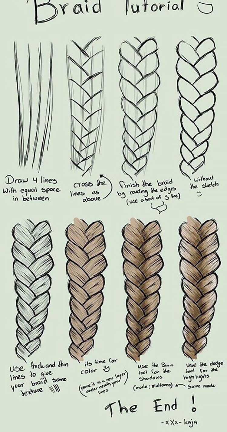 HOW TO DRAW A BRAID