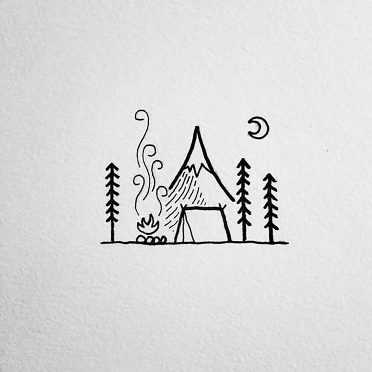 CAMPING AREA DRAWING