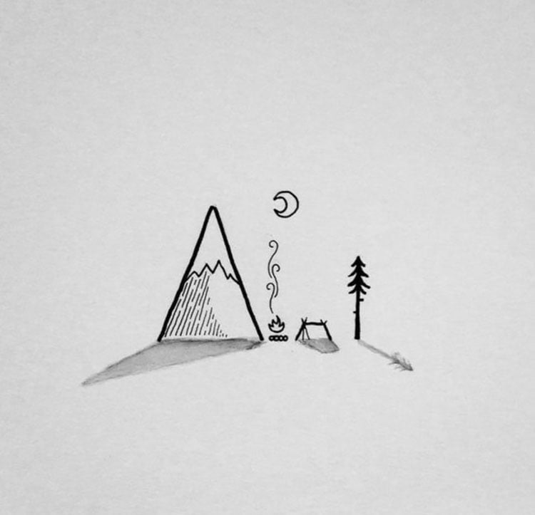 SMALL CAMPING AREA DRAWING