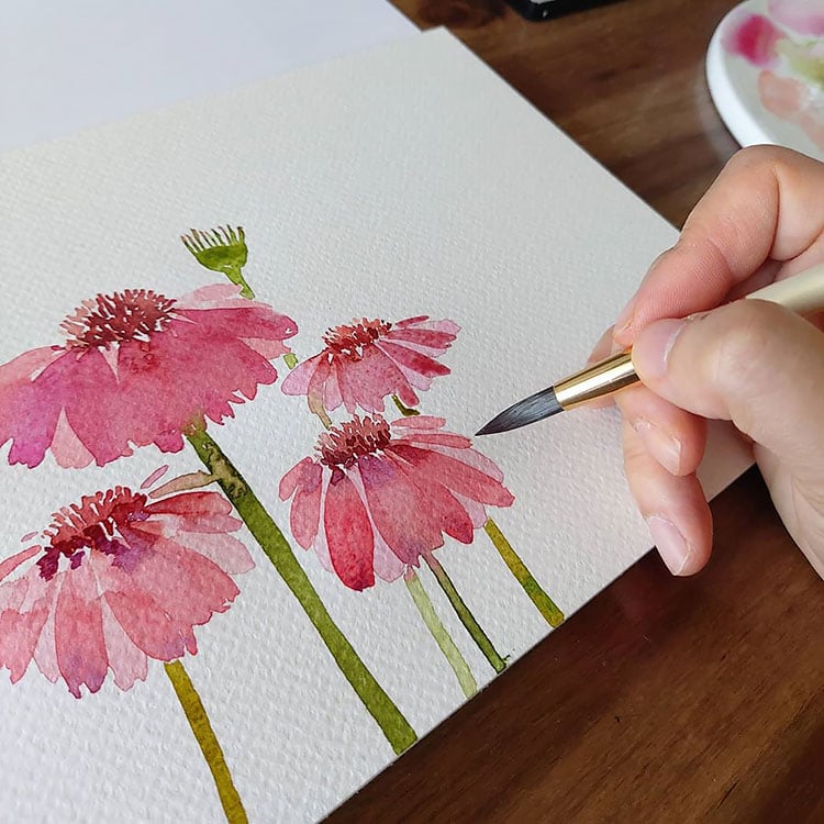 12 Watercolor Flower Painting Ideas for Beginners - Beautiful Dawn