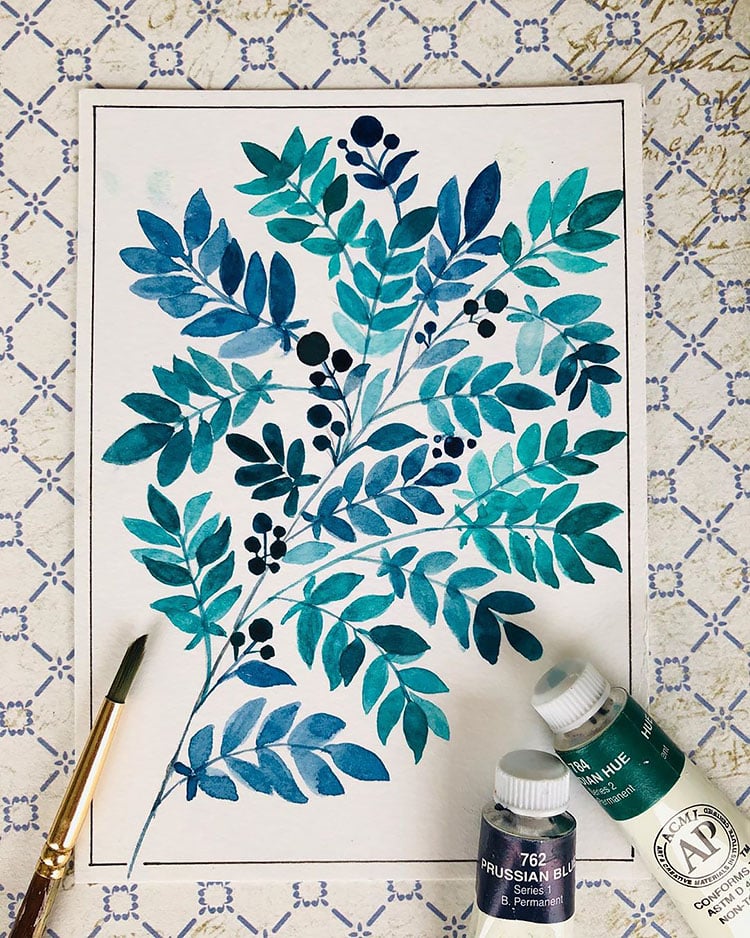 easy floral painting