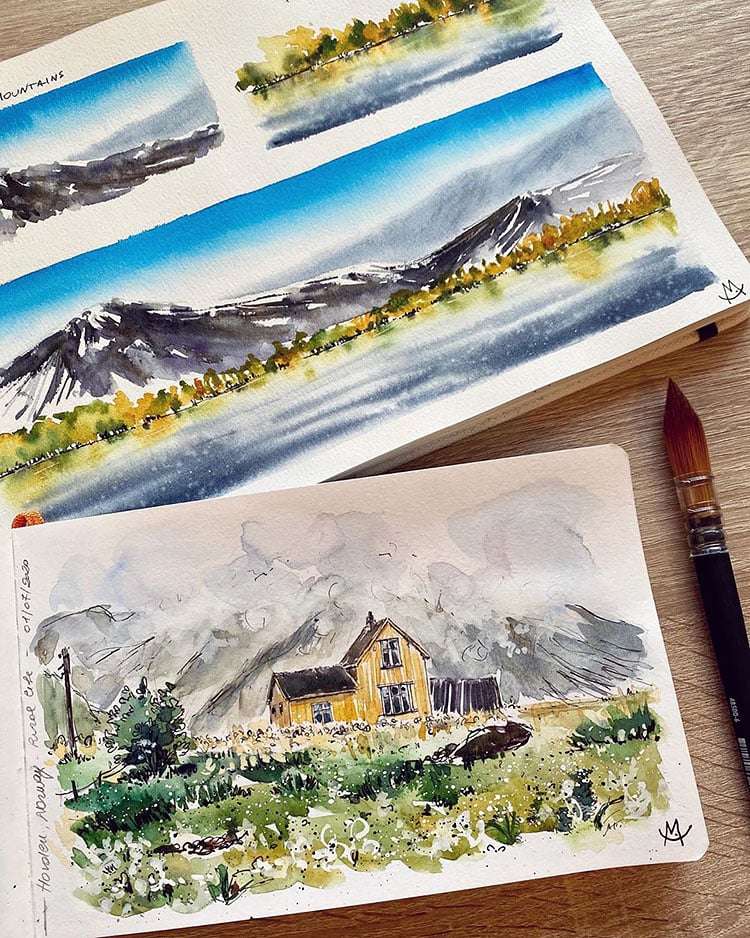 26 Watercolor House Paintings That Will Inspire You - Beautiful Dawn ...