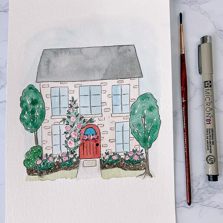 Watercolor House Paintings That Will Inspire You Beautiful Dawn Designs