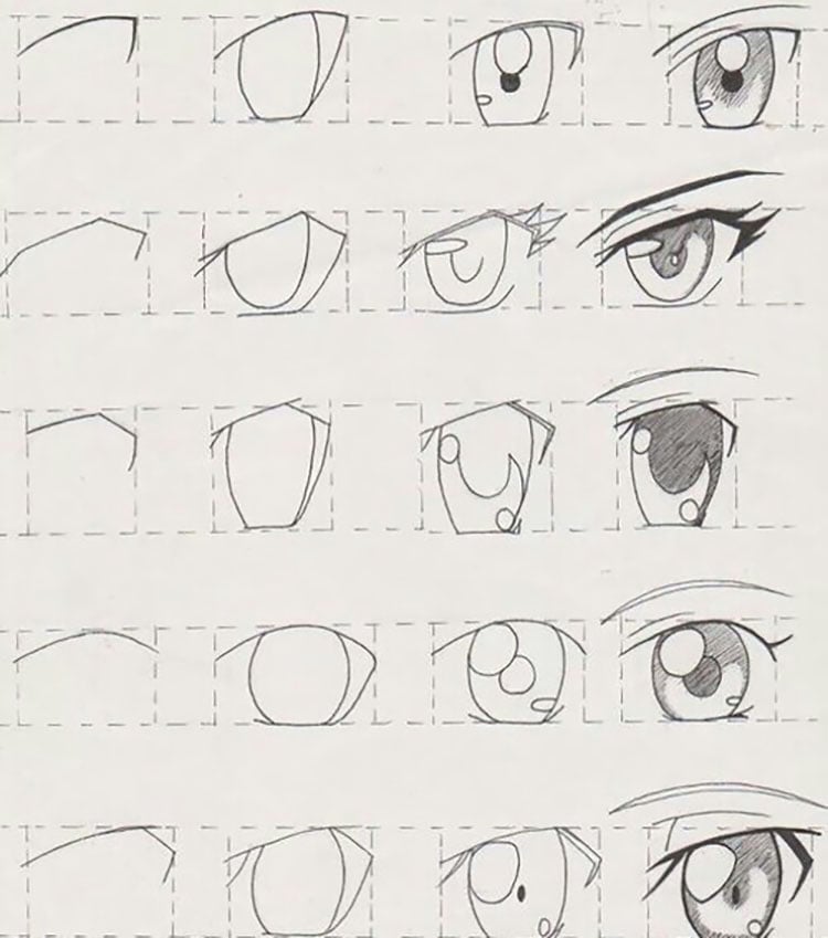 ANIME EYES STEP BY STEP