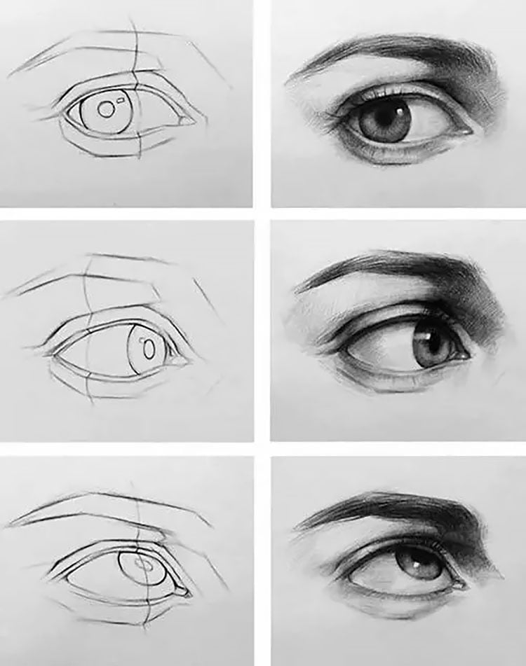 22 Eye Drawings to Teach You How to Draw Eyes - Beautiful Dawn Designs