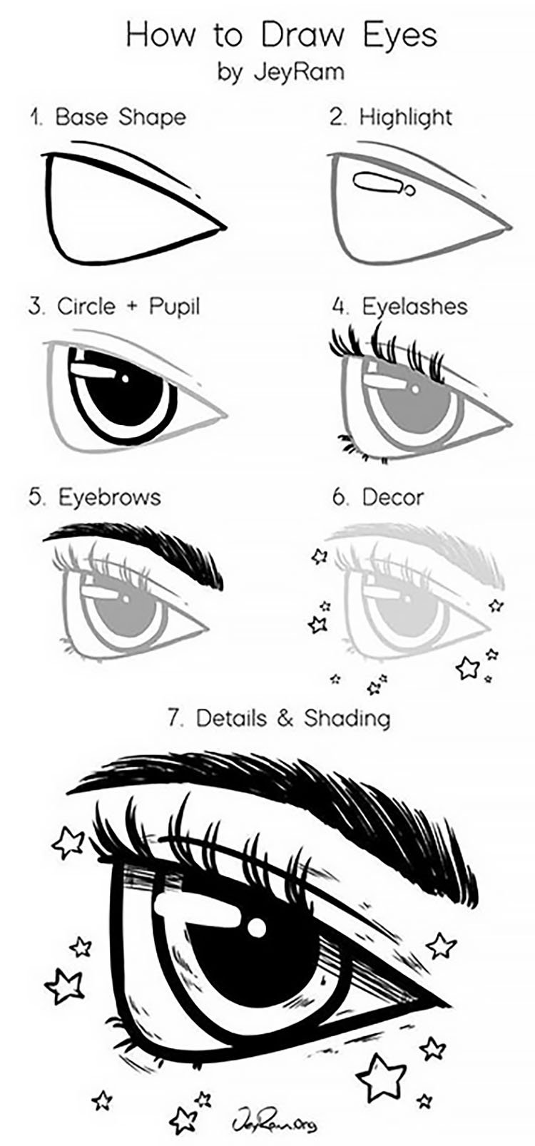 HOW TO DRAW EYES TUTORIAL