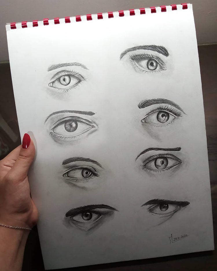 MULTIPLE EYE SKETCHES