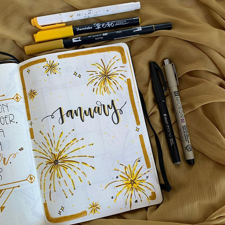 20 January Bullet Journal Cover Page Ideas For 2021