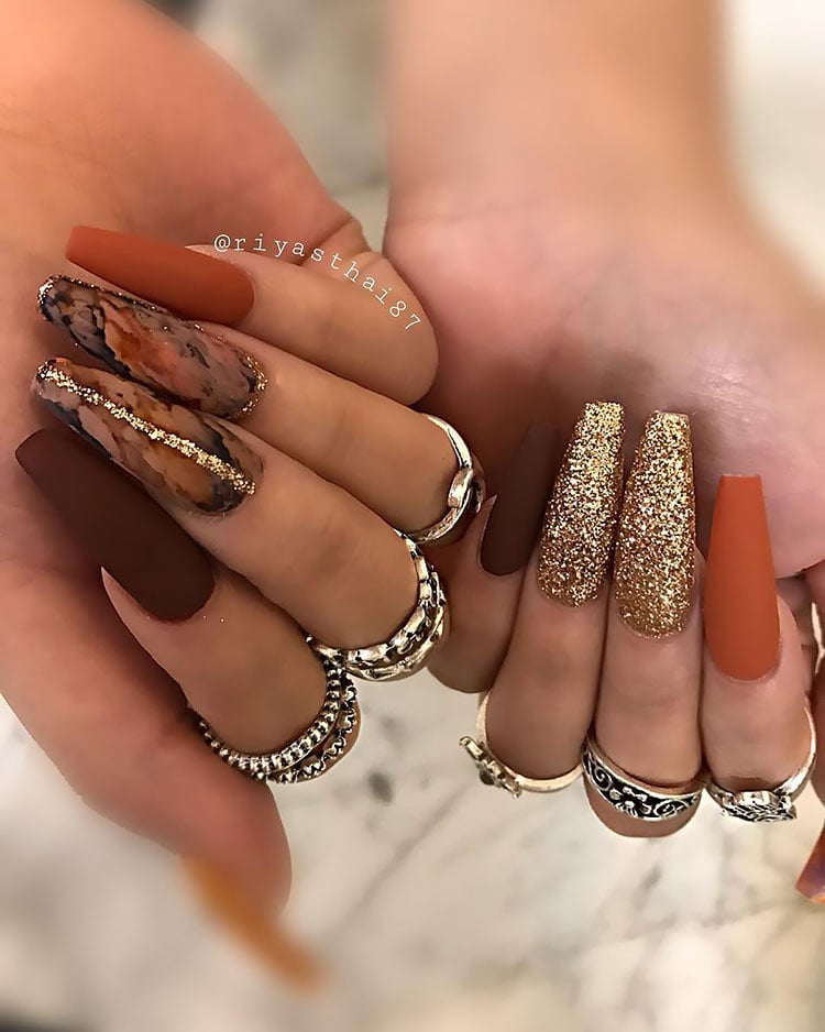 acrylic fall nails ideas