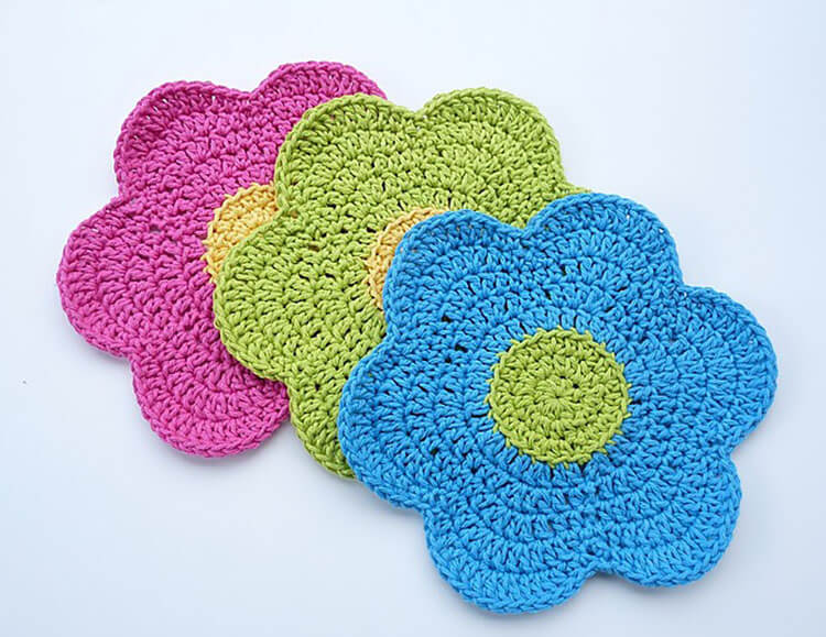 Flower Power Dishcloth