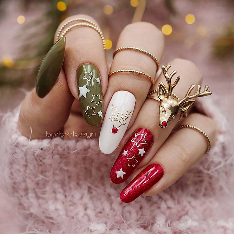 25 Winter Nail Design Ideas For Christmas - Beautiful Dawn Designs