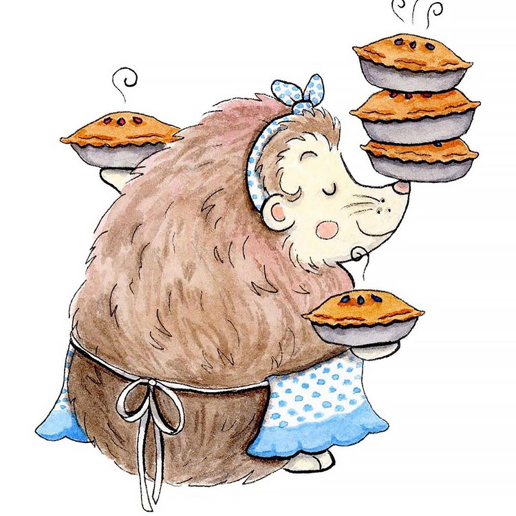 HEDGEHOG WITH PIES