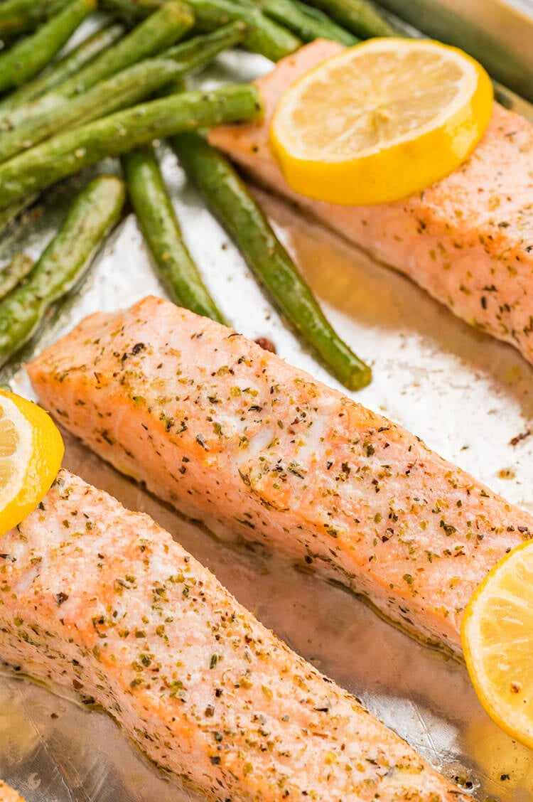 Sheet Pan Salmon with Lemon and Herbs