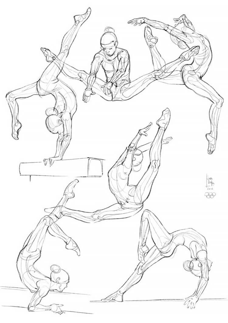 pose reference sketch