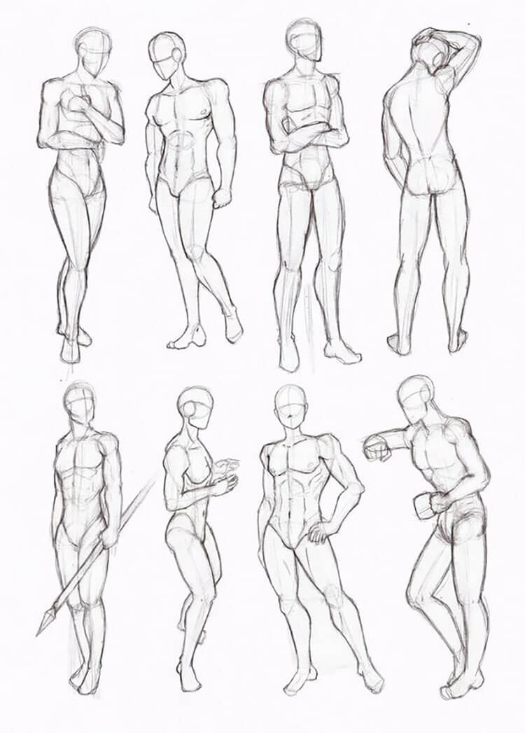 18 Human Anatomy Drawing Ideas and Pose References - Beautiful Dawn Designs