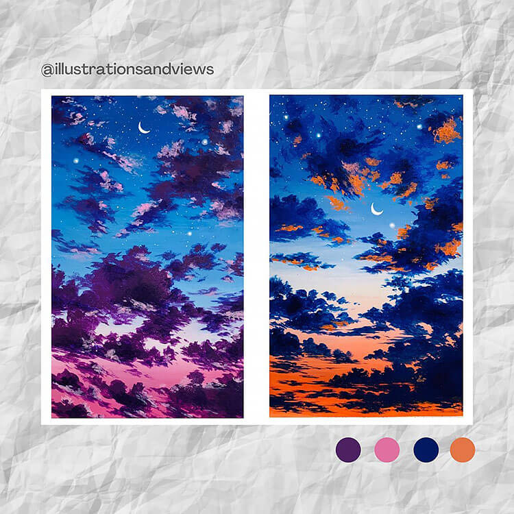 21 Beautiful Cloud and Sky Painting Ideas - Beautiful Dawn Designs