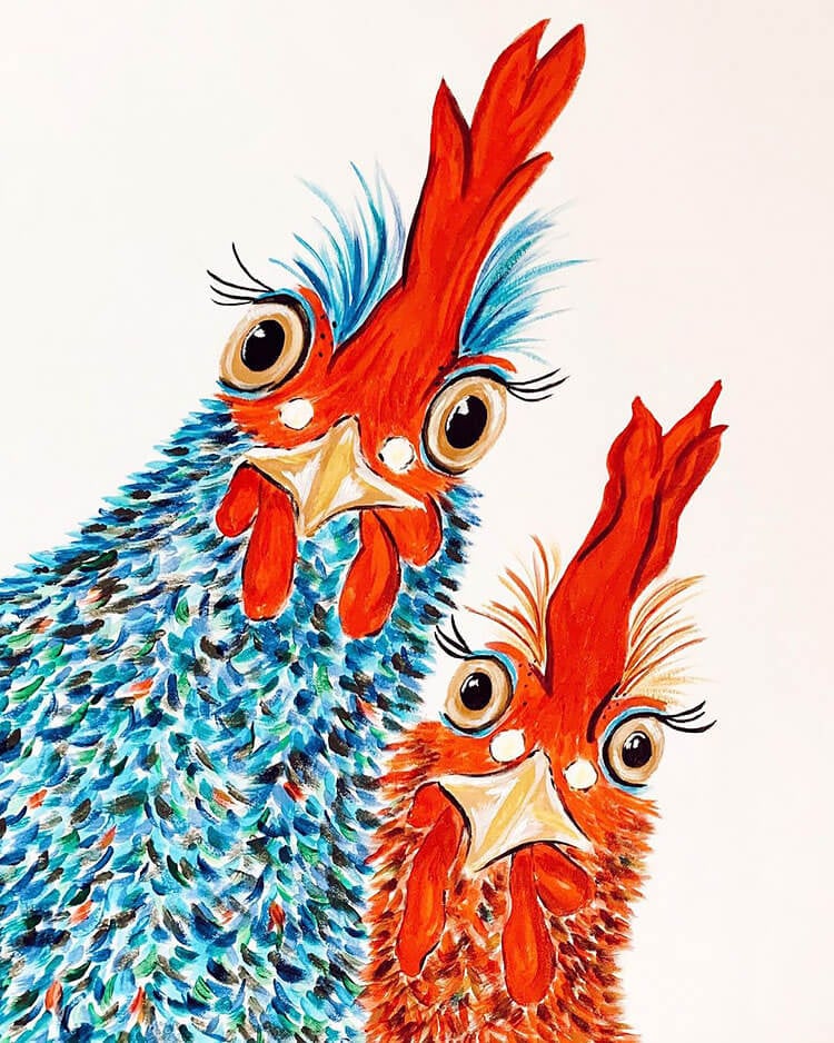 Easy Chicken Drawing Ideas - Beautiful Dawn Designs