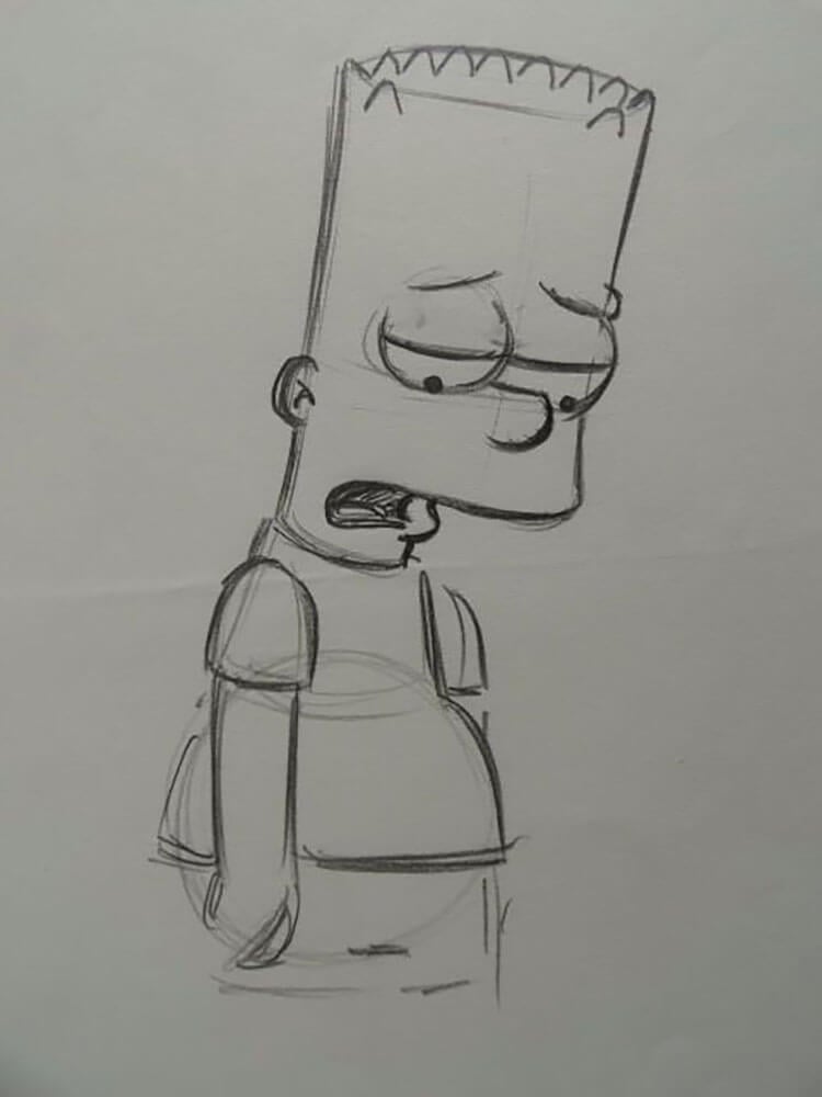 DRAWING OF BART SIMPSON