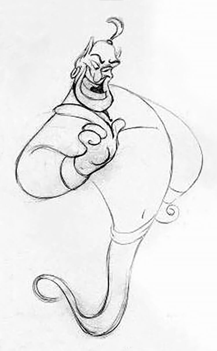 DRAW THE GENIE FROM ALADDIN