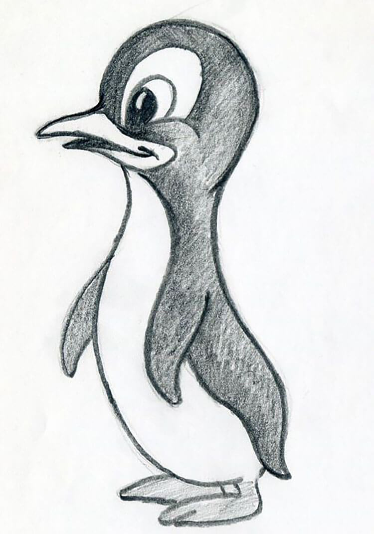  DESSIN DE PINGOUIN (choses à dessiner quand vous vous ennuyez) 