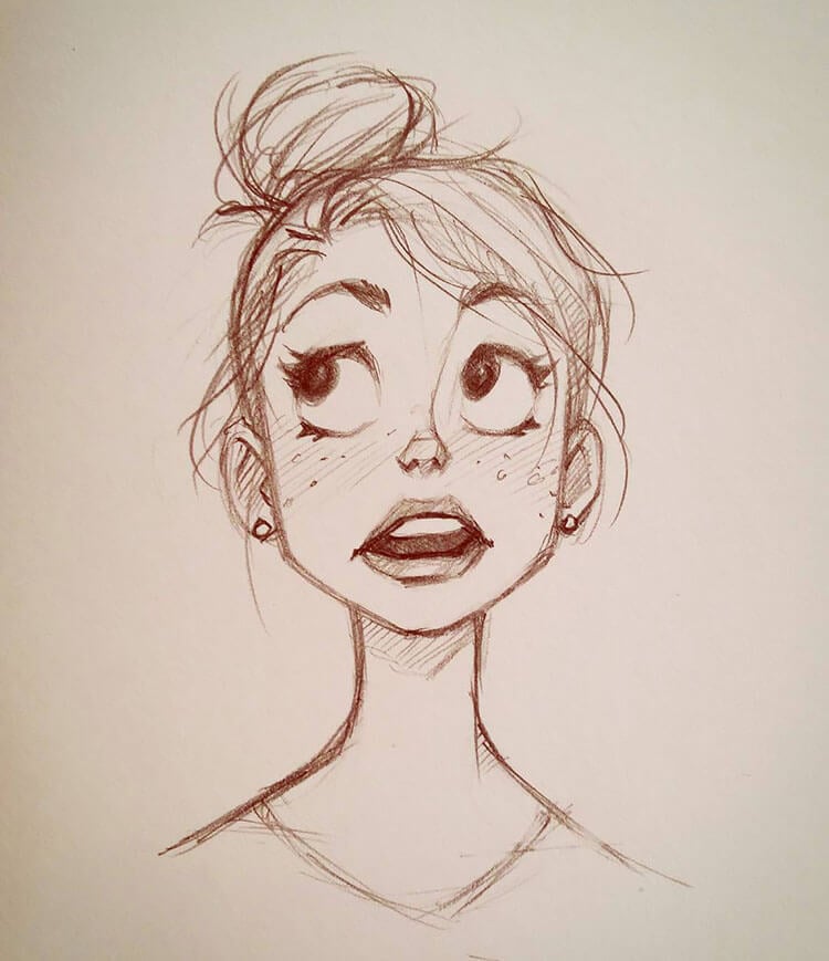 19 Girl Drawings and Sketches from Cameron Mark - Beautiful Dawn Designs