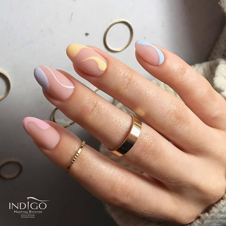 matte almond acrylic nails