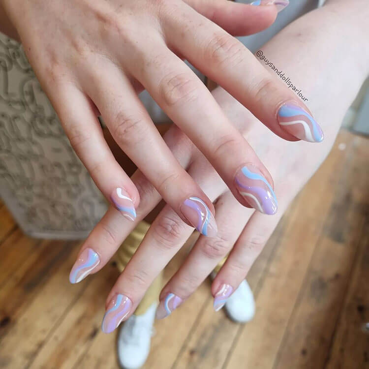 purple and blue nails