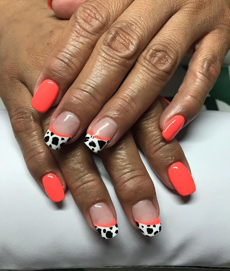 cow print nails inspo｜TikTok Search