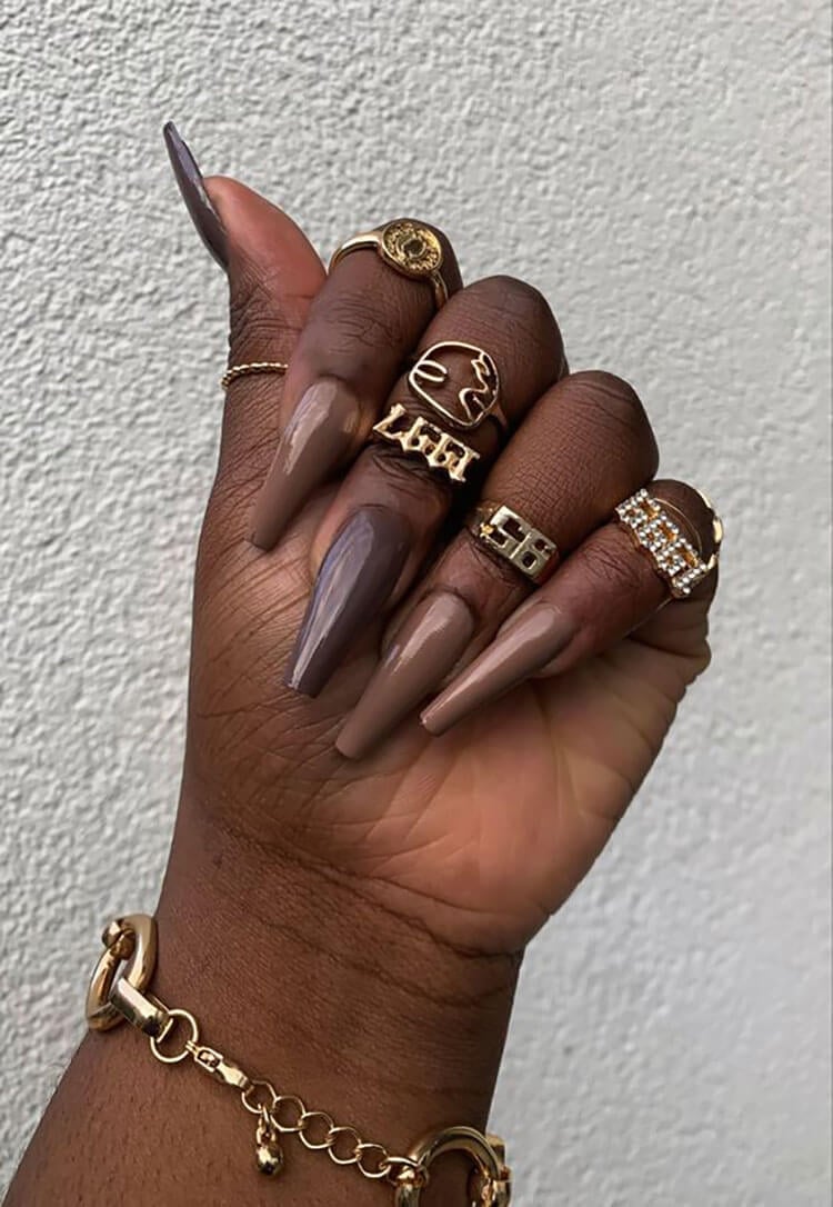 nude nails brown skin