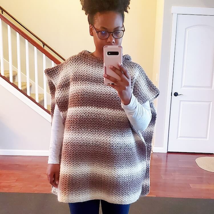 hooded poncho