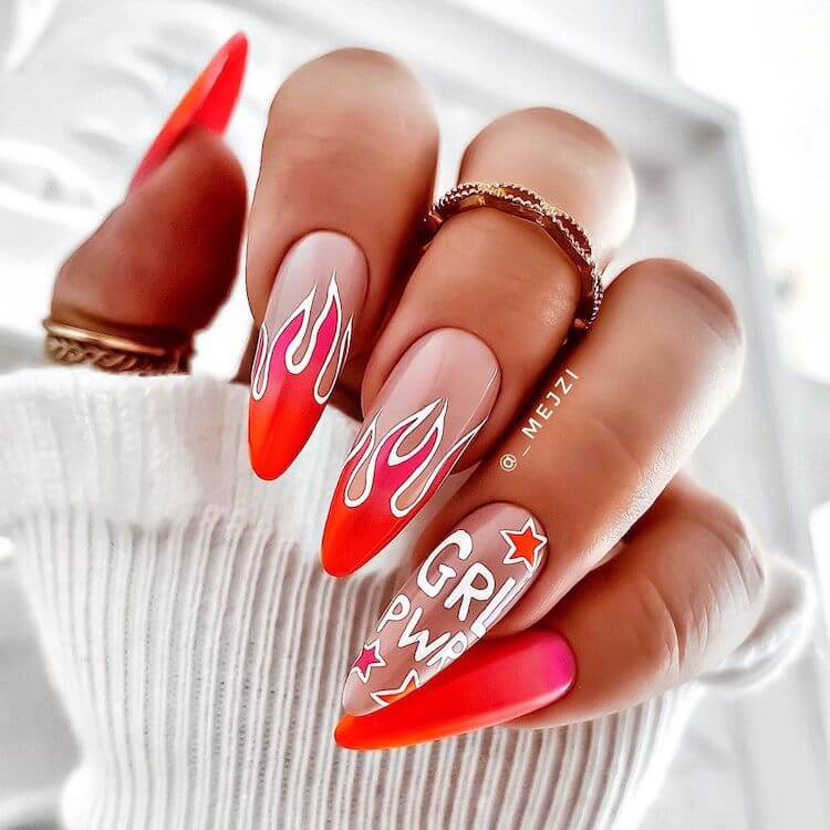 Spice Up Your Look With These Red Acrylic Nail Designs Beautiful Dawn Designs