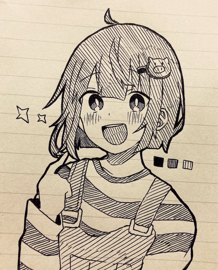 anime girl cute drawing