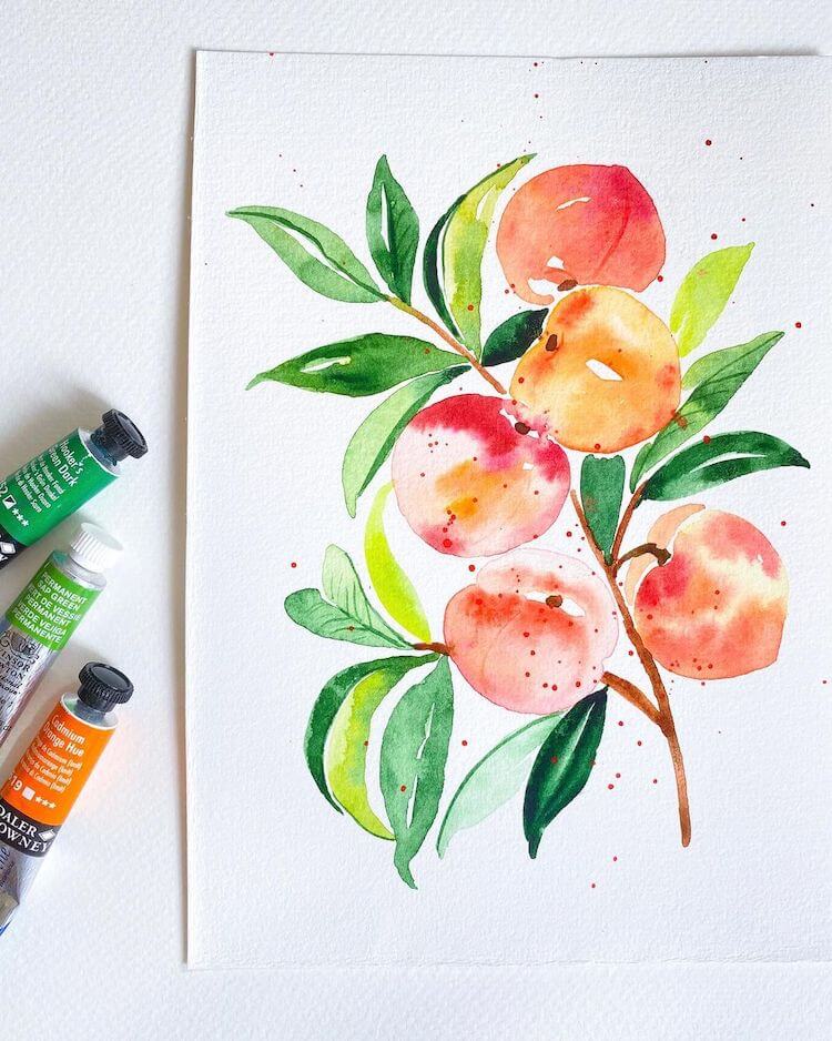 Easy Watercolor Fruit Painting Ideas Beautiful Dawn Designs   Watercolor Fruit14 