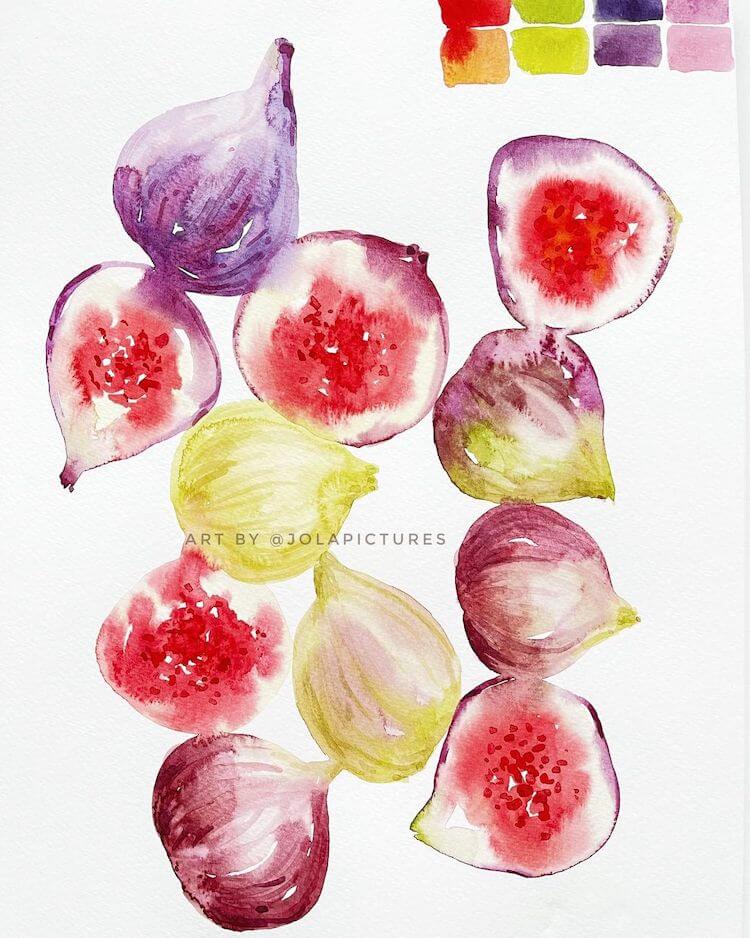 Easy Watercolor Fruit Painting Ideas - Beautiful Dawn Designs