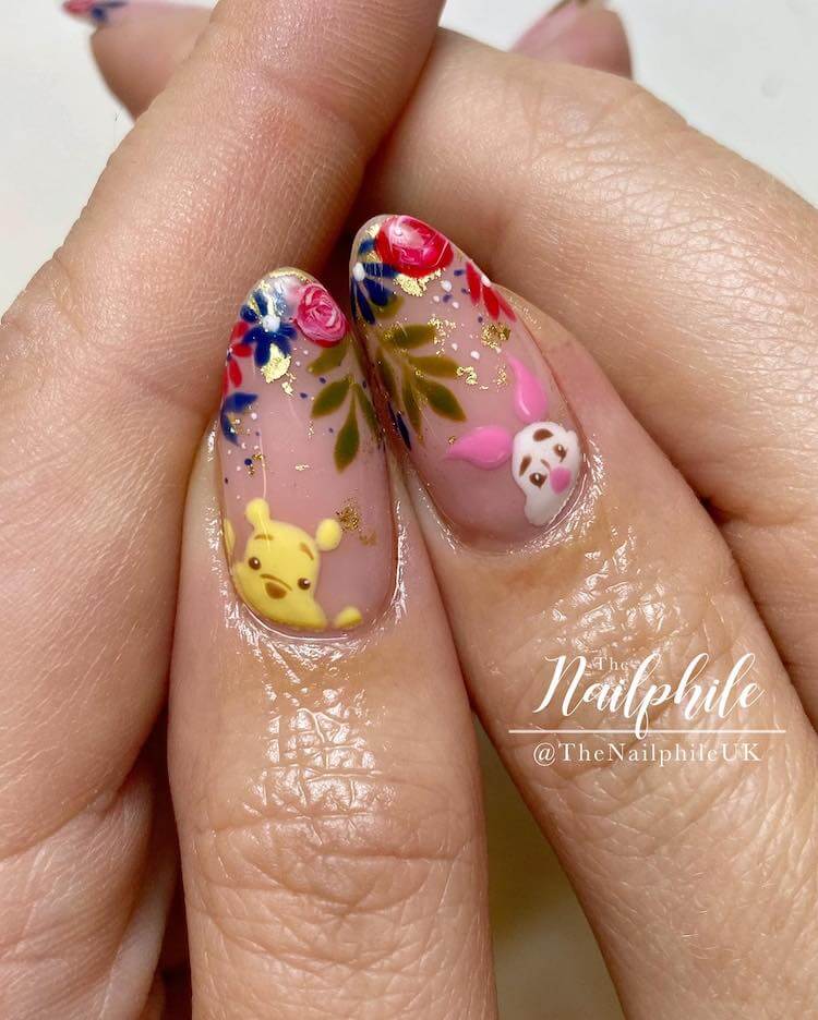 Winnie the Pooh and Flowers