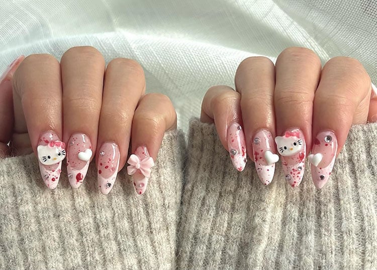 Hello Kitty Nails