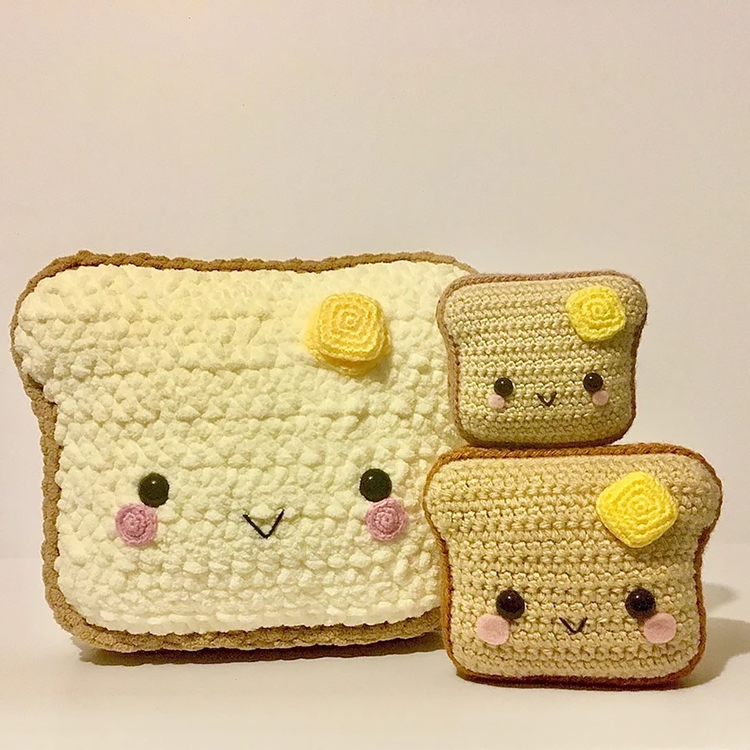 Cute Crochet Toast and Bread Patterns Beautiful Dawn Designs